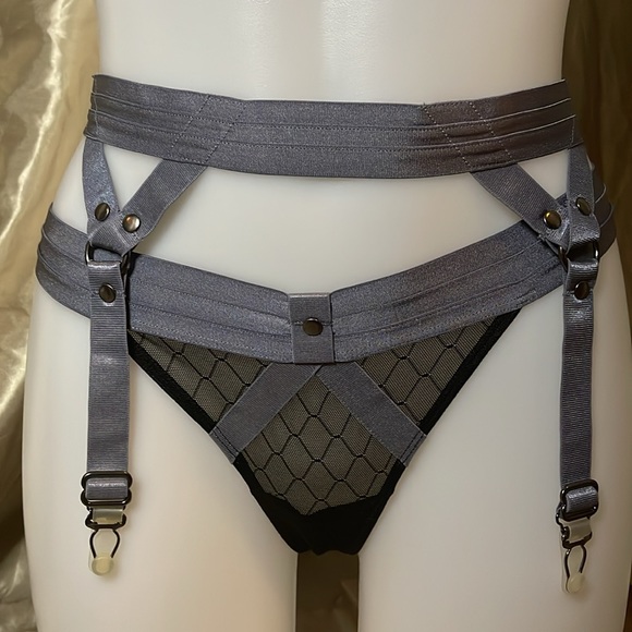 Honey Birdette Vintage Harnessed Grey 3 PC Set - Picture 6 of 11